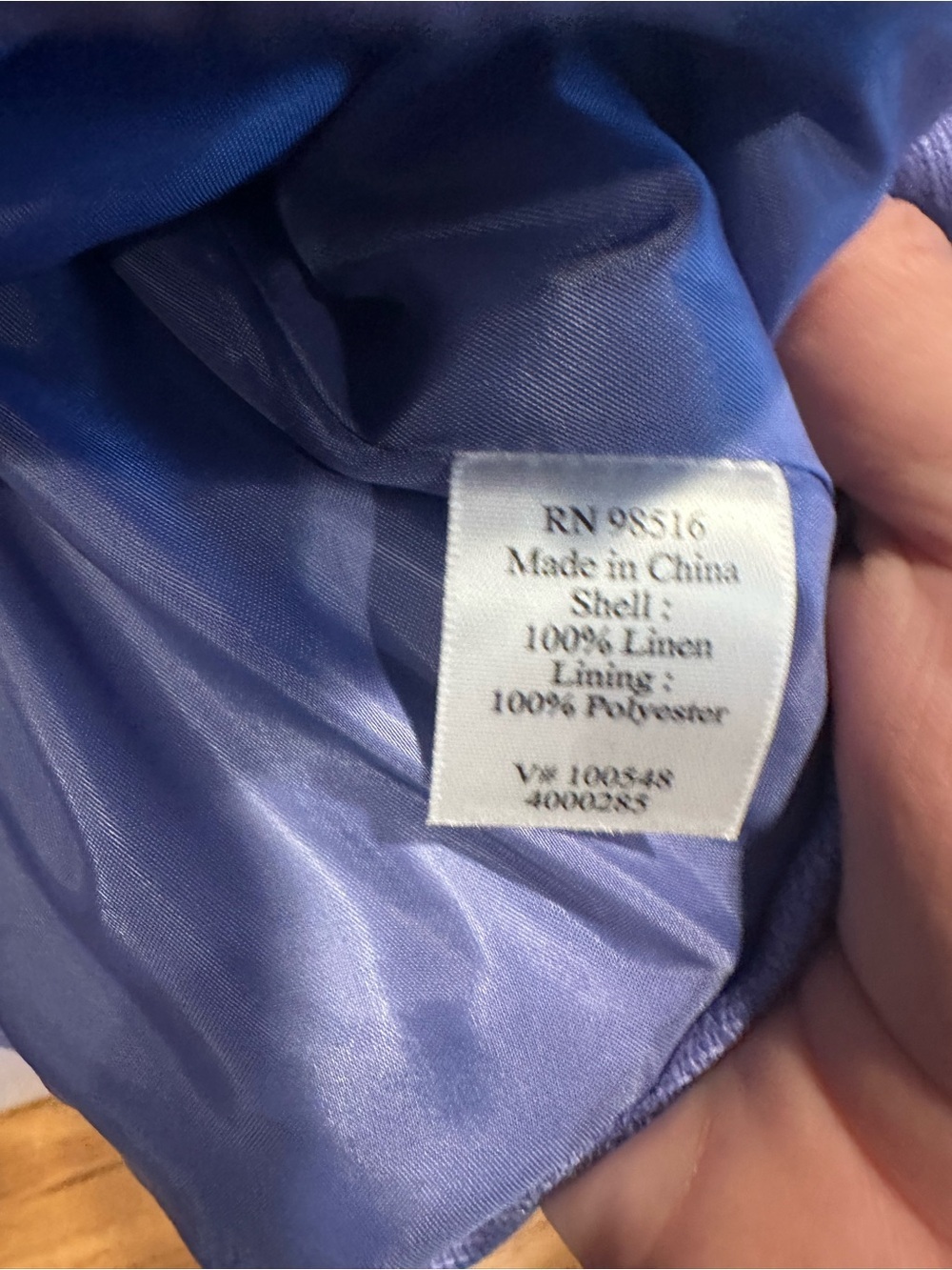 Coldwater Creek Lavender Linen Blazer Jacket - Picture 8 of 8